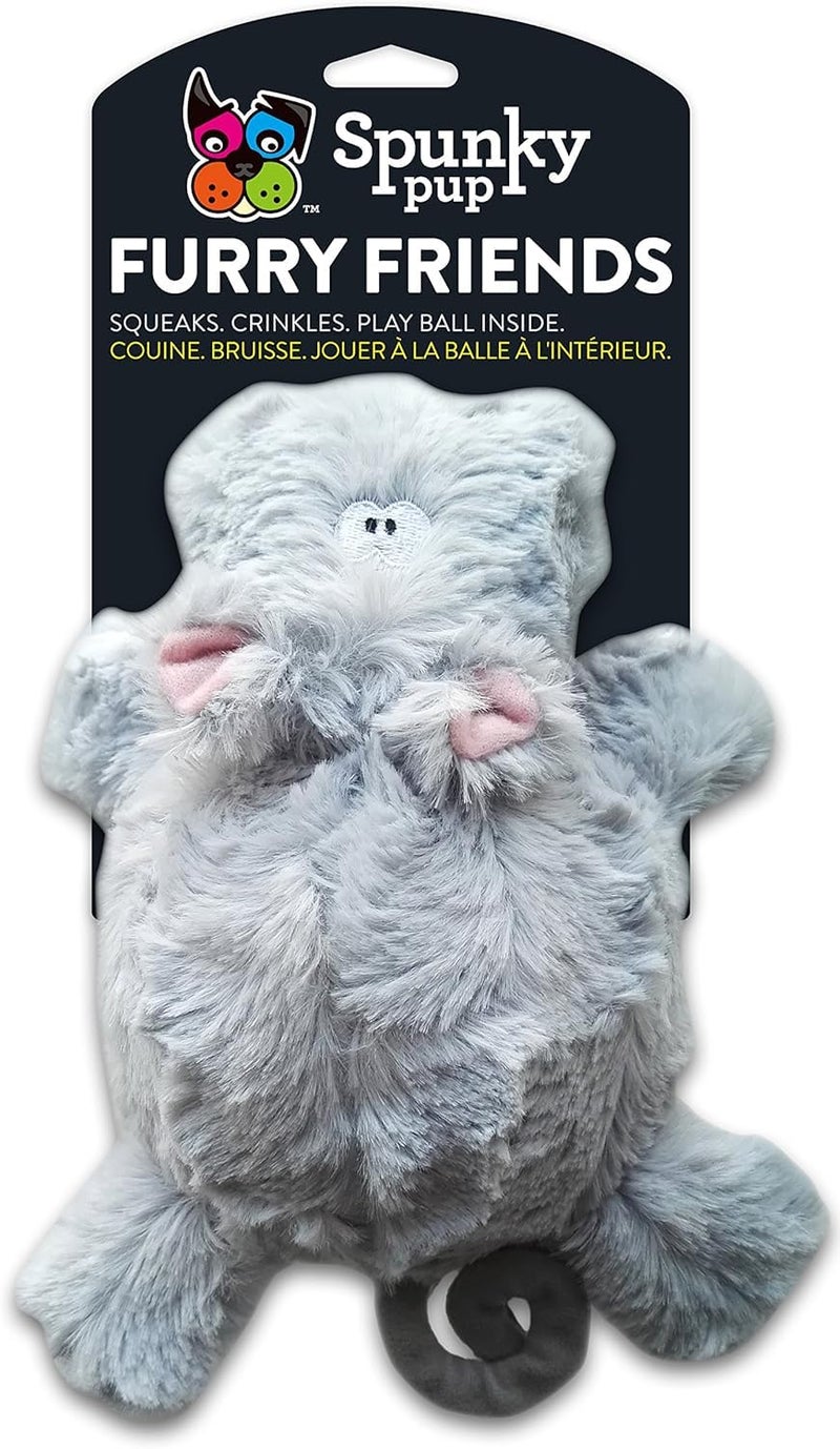 Spunky pup Hippo with Ball Squeaker Dog Toy | Cuddle Crinkle Crunching Sound and Squeaky Dog Toys | Nylon Reinforced Plush Toy | Toss Fetch and Play | Furry Friends Collection | For All Size Breeds - Image 1